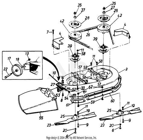 Mtd 13a277xs099 (247. . John deere 42 inch mower deck parts diagram